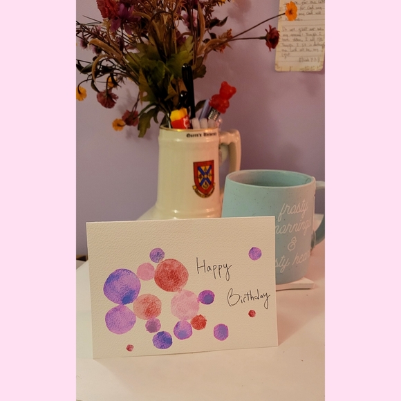 💜Host pick💜 Handmade & Painted Birthday Cards🎂 (customizable!) - Picture 2 of 8